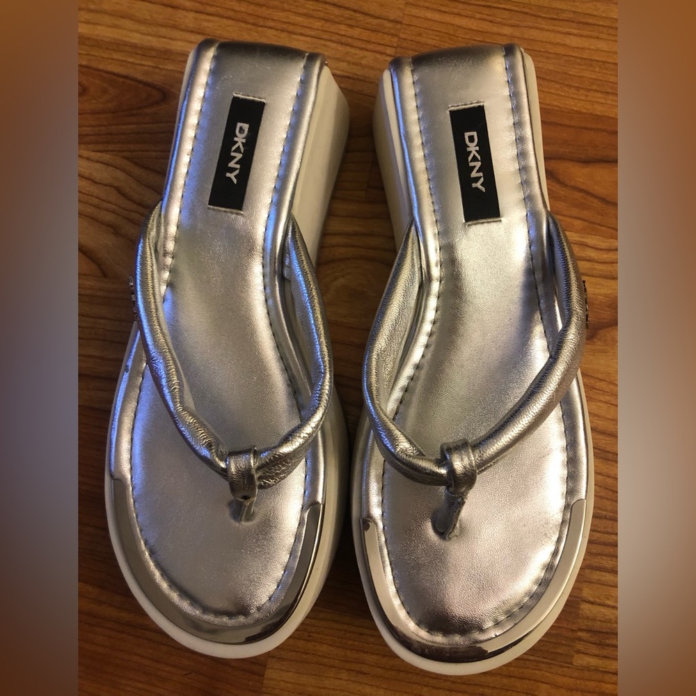 DKNY Silver platform  sandals